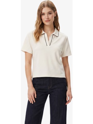 Nautica Kadın Krem Regular Fit Polo Yaka T-Shirt 65K507T.1MA