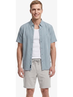 Nautica Erkek Yeşil Regular Fit Kısa Kollu Gömlek W65416T.3ST