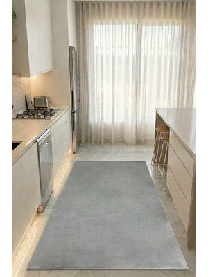 Tch Home Living Serein Gri Yumuşacık Peluş Halı 16 mm – Saçaksız, Kaymaz Tabanlı, Makinede Yıkanabilir, Leke Tutmaz, Antibakteriyel, 04321