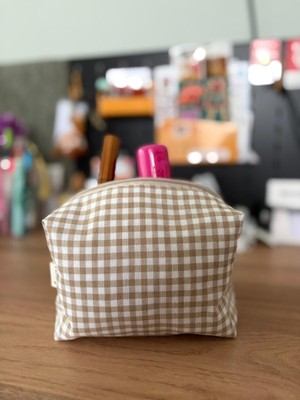Fiorbag Fermuarlı ve Astarlı Makyaj Çantası Tek Bölmeli Takı Organizeri Yıkanabilir Çok Amaçlı El Çantası