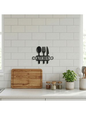 Kitchen Yazılı Mutfak Duvar Dekoru