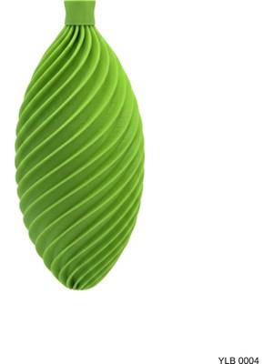 Yeşil Uzun Spiral Desenli Dekoratif Yılbaşı Süsü