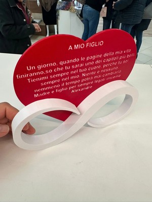 DU&ER Kişisel Mesajlı Sonsuz Kalp Dekoru | Romantik Hediye & Iç Mekan Aksesuarı Notu Okuyunuz –