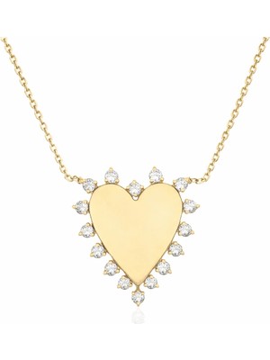 Venüs Design Çelik Kristal Kalp Kolye