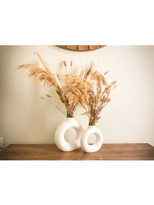 DU&ER 🌀 Boho Donut Vazo – Modern Dekoratif Ev Aksesuarı (Tekli)