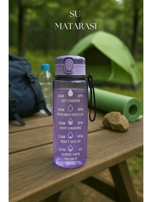 Bezos Suluk & Su Şişesi & Sporcu Matara Mor 1000 ml