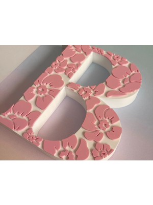 DU&ER 🌸 Renk Seçenekli Çiçek Desenli Alfabe Harf Seti – Kişiye Özel Dekor Harfler 15 cm