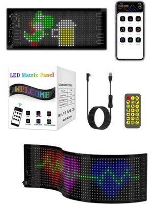 Sayarmarkt 16X64 Cama Yapışan LED Yazı Paneli