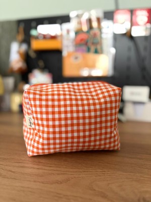 Fiorbag Fermuarlı ve Astarlı Makyaj Çantası Tek Bölmeli Takı Organizeri Yıkanabilir Çok Amaçlı El Çantası