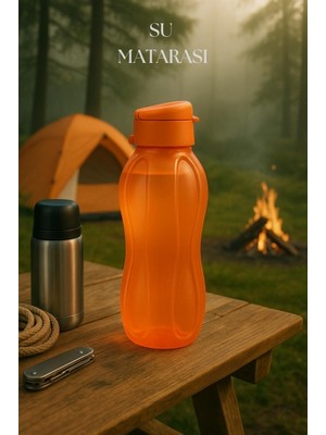 Bezos Suluk & Su Şişesi & Sporcu Matara Turuncu 1 Lt