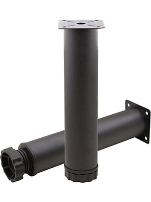 Esranın Dünyası BADEM10 Mobilya Kanepe Baza Koltuk Metal Destek Ayağı Ayarlanabilir Siyah Ayak 25 cm