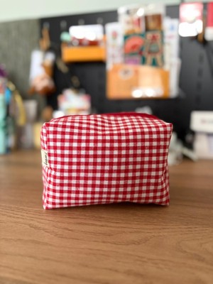 Fiorbag Fermuarlı ve Astarlı Makyaj Çantası Tek Bölmeli Takı Organizeri Yıkanabilir Çok Amaçlı El Çantası