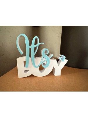 DU&ER “ıt’s A Boy” Yazılı Baby Shower Duvar Yazısı – Parti Dekoru