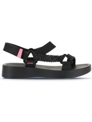 Siyah Zx Zaxy Primavera Papete Kadın Sandalet