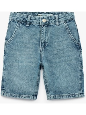 Koton Pamuklu Cep Detaylı Denim Şort