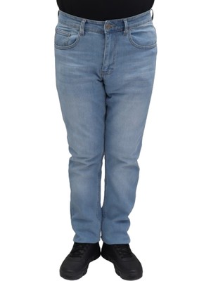 Hacker Fistan Store Erkek Yüksek Bel Rahat Kesim Boru Paça Büyük Beden Jean Pantolon