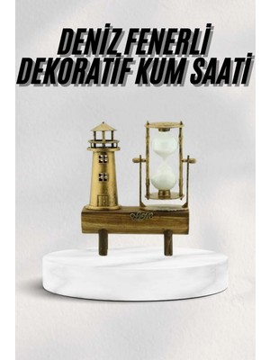 Sayarmarkt Hediyelik Kum Saati Retro Dekoratif Deniz Feneri Kum Saati