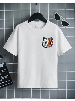 Nemere Çocuk Baskılı T-Shirt - Beyaz