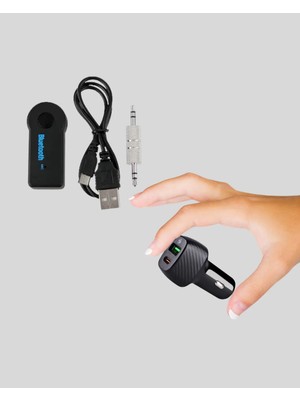 Enco Store Araç Içi Bluetooth Müzik Kiti + Type-C Pd Araç Şarjı Seti