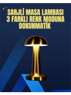 Motto Ticaret Modern Tasarım Şarjlı Masa Lambası – 1800 Mah Batarya