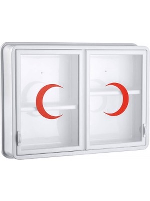 Enco Store Cam 2 Kapaklı Ecza Dolabı 35X49X10 cm (5517)
