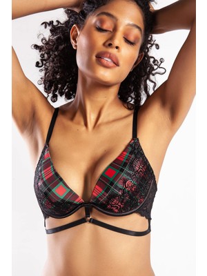 Liyuza Gusto Foam Cup Push Up Bra,siyah Renk Konforlu ve Şık Sütyen