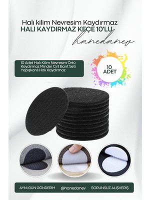 Hanedanev 10 Adet Halı Kilim Nevresim Örtü Kaydırmaz Minder Cırt Bant Seti Yapışkanlı Halı Kaydırmaz