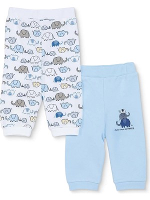 Hellobaby Erkek Bebek 2li Alt Hayvan Baskılı Ribanalı
