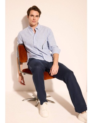 DeFacto %100 Keten Relax Fit Pantolon G1395AX26SM