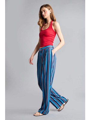 DeFacto Wide Leg Cepli Normal Bel Düz Paça Belmando Pantolon H4876AX26SM