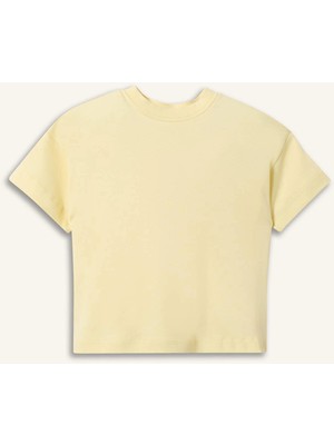 DeFacto Regular Fit Kısa Kollu Sarı Tişört Erkek Bebek H4177A526SM