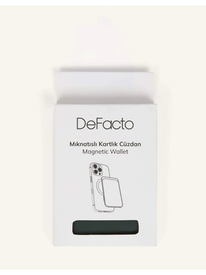 DeFacto Suni Deri Mıknatıslı Haki Kartlık Cüzdan H9090AXNS
