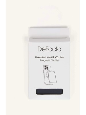 DeFacto Suni Deri Mıknatıslı Mavi Kartlık Cüzdan H9090AXNS