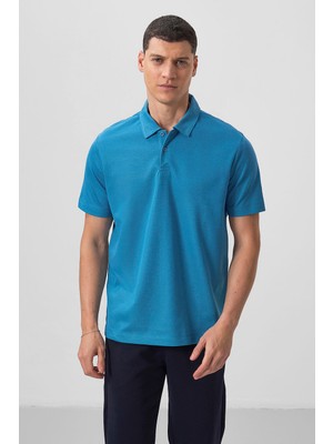Tommy Life Saks Standart Kalıp Basic Polo Yaka Erkek T-Shirt - 87768