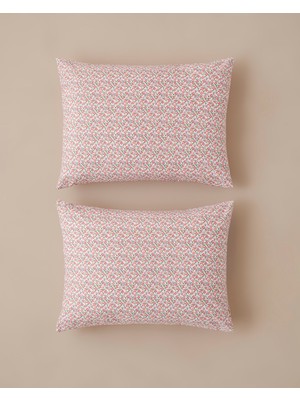 English Home Berry Garden Kolay Ütülenir 2'li Yastık Kılıfı 50X70 cm Kırmızı