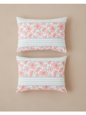 English Home Bera Kolay Ütülenir 2'li Yastık Kılıfı 50x70 cm Pembe