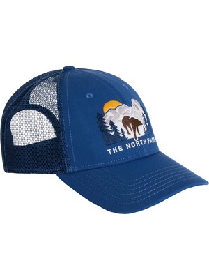 TNF0A7WH3OF51 The North Face Embroıdered Mudder Trucker Şapka Mavi