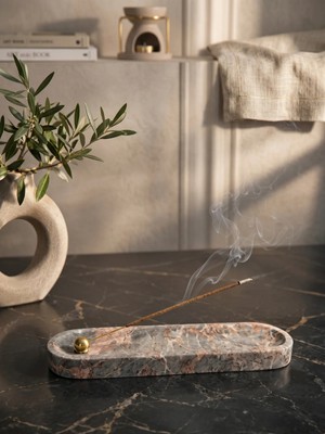 Kaelite Lüks Mermer Tütsülük - Minimalist Tasarım ve Kül Tutucu Hazne