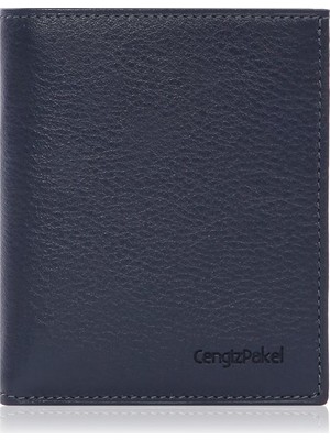 Cengiz Pakel Hakiki Deri Erkek Cüzdan 13650-Lacivert