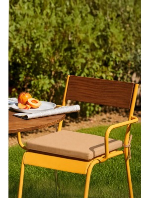 Homedius Sandalye Oturum Minderi Renkli 40X40X4 Bağcıklı Çıkarılabilir Kılıflı Çökme Yapmaz