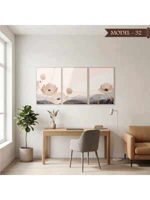 Akıllı Kağıt Cam Görünümlü Yapışkanlı Tablo Çiçek (Model- 32)