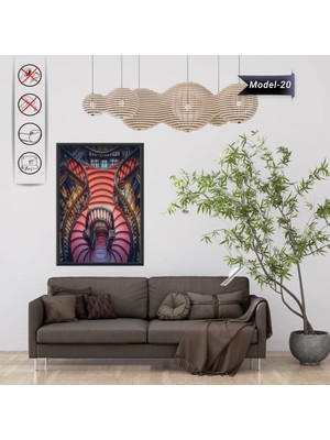 Akıllı Kağıt Statik Tutunma Özellikli Tablo - Poster Modern (Model-20)