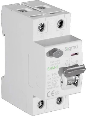 Sigma SHM2P 30MA 50A 6ka Monofaze Kaçak Akım Koruma Şalteri