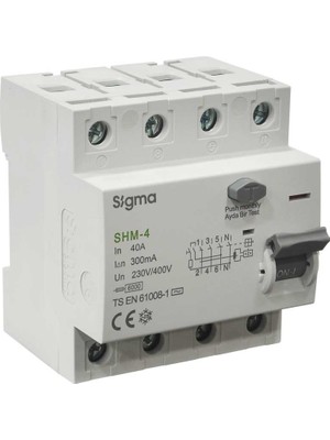 Sigma SHM4P 300MA 40A 6ka Trifaze Kaçak Akım Koruma Şalteri