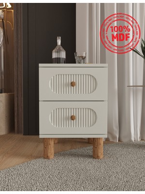 T&B Soho 2 Çekmeceli Komodin - Tamamı Mdf