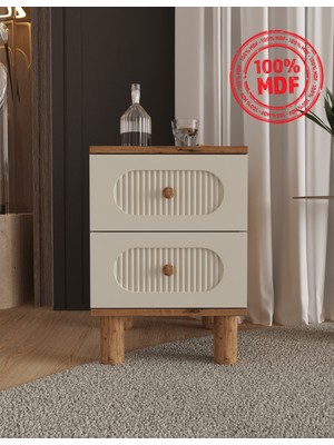 T&B Soho 2 Çekmeceli Komodin - Tamamı Mdf