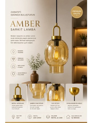 Lumexx Aura Tekli Bal Camlı Eskitme Sarkıt