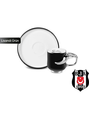 Karaca x Beşiktaş Lisanslı 2 Kişilik Kahve Fincan Takımı 90 ml