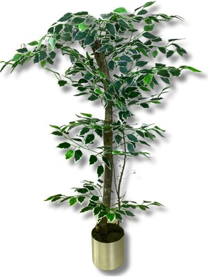 Cihan Çiçekçilik Yapay Ağaç Ficus 120 cm 15X15 cm Metal Saksı