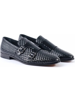 Tuna Hakiki Deri Siyah Loafer Erkek Ayakkabı - K307